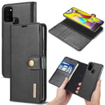 MOONCASE Case for Samsung Galaxy M31 Prime, Detachable Dual Use Protective Cover Either Wallet Leather Case or Slim Back Cover for Samsung Galaxy M31 Prime (Black)