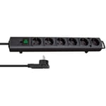 Grendosa Comfort-Line 6-Way 2.00 m Svart - Jordad Kontakt TYPE F