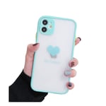 Camera Protection Shockproof Bumper Phone Case For iPhone 11 Pro Max XR XS Max 7 8 Plus X Soft Clear Heart Back Cover-Light Blue-For iPhone SE 2020