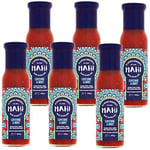 Mahi Cayenne & Mint Chilli Sauce Pack of 6 - Mild Sweet Heat, Perfect for BBQs & Every Day, Gluten Free (GF) Vegan Sauce, (6 x 280g Bottles)