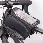 Vandtæt taske til smartphone til cykelstel - Sort