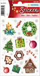 HERMA 15072 Stickers Christmas Motifs, Pack of 36, Christmas Stickers with Gingerbread Christmas Bauble Christmas Candles, Children's Labels for Christmas Decoration, Gifts, Advent Calendar, Winter