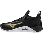MIZUNO Volleyball Shoes WAVE MOMENTUM 2 LOW V1GA2112 Black Gold US8.5(26.5cm)