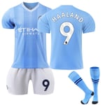 Manchester City fotbollströja barn nr 9 Haaland tröja vuxna 23-24 Home-WELLNGS 23-24 Home 22
