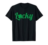 Lucky Shamrock Shirt St Patricks Day Women Men Distressed T-Shirt