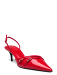 Mango Slingback Heeled Skor Badskor With Buckle Röd