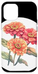 Coque pour iPhone 14 Pro Beaux zinnias pour les amateurs de bouquets et de fleurs