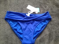 SEAFOLLY TWIST BAND HIPSTER BIKINI Bottoms Pants UK 6 Blue NEW