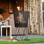 RedFire Fire Basket Black Garden Outdoor Terrace Patio Fireplace Pit Bowl vidaXL