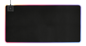 Gaming RGB musemåtte med Qi oplader - 119 x 59 cm - Sort