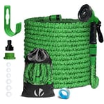 VOUNOT Flexible Garden Hose 100FT Expandable Magic Water Hose Pipe with 10 Modes Water Spray Nozzles, Green