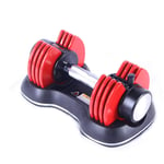 HNDZ 25KG/12.5KG One Second Fast Adjustable Fitness Household Dumbbells Detachable Dumbbell Multi-function Fitness Equipment, One Pair,Convenient and healthy (Color : Red12.5KG)
