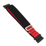 Smartwatch Band Strap Fit For Versa 4 3 Sense 2(Black And Red ) BST