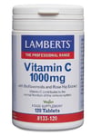 Lamberts Vitamin C 1000mg with Bioflavonoids and Rose Hips 120 Tabs BBE 05/2026