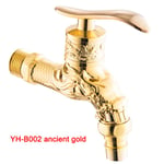 Faucet Hot Newly Washing Machine Faucet Retro Vintage Carved Home Sink Garden Single Faucet Water Tap-yh-b002_ancient_gold_CHINA