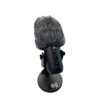 INF Fluffy elastisk vindtæt mikrofoncover til Blue Yeti-mikrofon Sort
