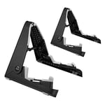 Donner Support Pliable pour Guitare Acoustique et Electrique, Léger Stand Porte Guitare pour Ukulélé, Basse, Portable Pliable en Double, Léger avec Coussinets en Silicone (DS-2), Pack de 2