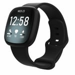 Silikonarmband Fitbit Versa 3/Sense Svart