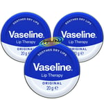 3x Vaseline Lip Balm Therapy Petroleum Jelly Original 20g Travel Size Pot