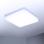 Yafido Ceiling Light 36W LED Ceiling Lights Daylight White Ø23cm Indoor Square Ceiling Lamp for Bedroom Kitchen Hallway Office Dining Room