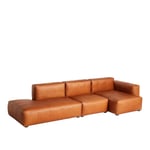 Mags Soft Low 3 Seater Combination 3 Right - Black Stitching - Cat.6 - Sense Cognac