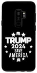 Coque pour Galaxy S9+ Donald Trump 2024 Take America Back Trump américain