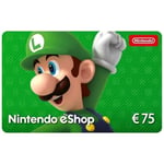 Carte cadeau numérique de 75€ à utiliser sur le Nintendo eShop
