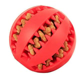 1 Pcs Dog Toy Ball, Nontoxic Bite Resistant Toy Ball for Pet Dogs Puppy Cat, Dog Food Treat Feeder Tooth Cleaning Ball,Dog Pet Chew Tooth Cleaning Ball Pet Exercise Game Ball IQ Training Ball