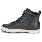 Geox J Kalispera Girl D Sneaker, Black, 2.5 UK