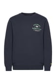 Racquet Club Graphic Sweatshirt Tops Sweat-shirts & Hoodies Sweat-shirts Navy Lyle & Scott