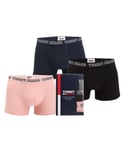 Tommy Hilfiger Mens 3 Pack Cotton Boxer Shorts in Multi colour - Multicolour - Size Small