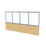 Landskap Skjutfönster med Panelvägg Stadig Sommar Skjutfönsterparti B3750 x H1200 - Silver Som 60941692