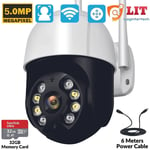 BESDER 5MP WIFI Outdoor Camera PTZ Speed Dome CCTV Security Calving System 32GB