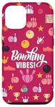 iPhone 15 Pro Bowling Vibes Strike Pins and Ball Pattern Girls or Women Case