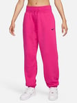 Nike Women's High-waisted Oversized Sweatpants - Pink, Pink, Size L, Women