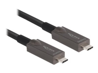 Delock - USB-kabel - 24 pin USB-C (hane) till 24 pin USB-C (hane) - USB 3.2 Gen 2 - 3 A - 5 m - USB Power Delivery (60W), 4K144Hz (3840 x 2160) support, up to 10 Gbps data transfer rate, supports 2 lanes DisplayPort 1.4, stöd för DP Alt-läge, 4K30Hz (3840 x 2160) support (without DSC), 4K60Hz (3840 x 2160) support (without DSC) - svart