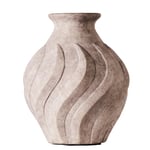 Dusty Deco Swirl Vase Liten, Grå Keramikk