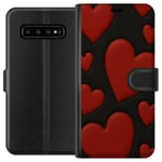 Samsung Galaxy S10 Plånboksfodral Red Velvet Hearts