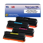 4 Toners compatibles avec Brother TN421, TN423 pour Brother MFC-L8690CDW, MFC-L8900CDW (Noir+Couleur)