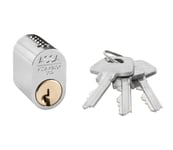 ASSA 1301 Låscylinder med 3 nycklar, oval Mattkrom