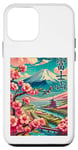 Coque pour iPhone 12 mini Poster de voyage vintage du Japon Mount Fuji