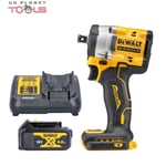 DeWalt DCF921 18V XR Brushless 1/2" Impact Wrench with 1 x 4Ah Battery & Charger