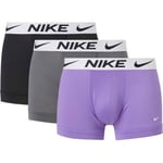 Nike Kalsonger 3P Everyday Essentials Micro Trunks Lila/Svart polyester X-Large Herr