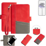 Waleltcase for Nothing 1 red + gray protective cover case bookstyle Hülle