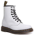 Dr Martens 1460 Smooth Women Lace Up Leather Ankle Boot In White Size UK 3 - 8
