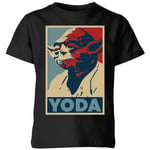 Star Wars Yoda Poster Kids' T-Shirt - Black - 7-8 Years