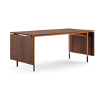House of Finn Juhl Nyhavn Dining Table matbord med klaffar valnöt-orange stål