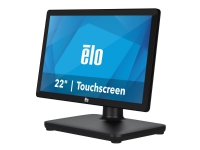 EloPOS System - With I/O Hub Stand - alt-i-ett - 1 x Core i3 8100T / 3.1 GHz - RAM 4 GB - SSD 128 GB - UHD Graphics 630 - GigE - WLAN: 802.11a/b/g/n/ac, Bluetooth 5.0 - uten OS - monitor: LED 21.5 1920 x 1080 (Full HD) berøringsskjerm - svart