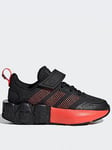 adidas Sportswear Kids Boys Star Wars Runner Trainers - Black/Red, Black/Red, Size 2 Older