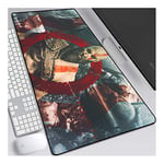 ITBT God of War Speed Gaming Mouse Pad,XXL Anime Mouse Mat,800x300mm, Extra Large Mousepad with Non-Slip Rubber Base,3mm Stitched Edges,for Computer PC,C